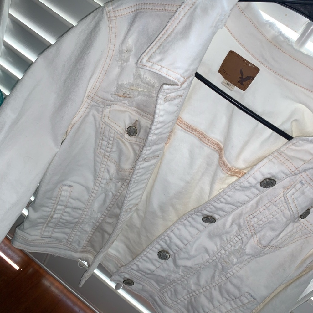 Distressed white Jean jacket. Brand new!